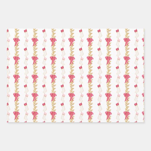 Waterverf Kousen en Garland Inpakpapier Vel (Voorkant)