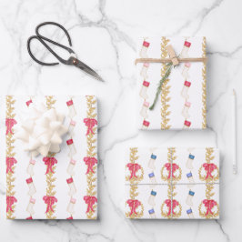 Waterverf Kousen en Garland Inpakpapier Vel