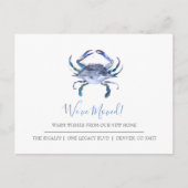 Waterverf Krab Bewegende Aankondiging Briefkaarten (Voorkant)