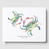 Waterverf Krab bruiloft gastenboek (Voorkant)