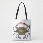 Waterverf krab - grijs tote bag (Voorkant)