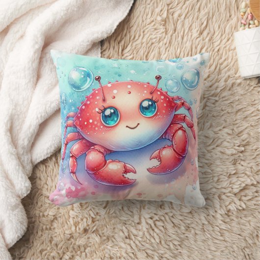 Waterverf krab kussen (Deken)