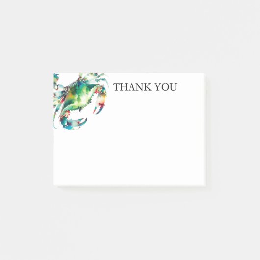 Waterverf krab op maat post-it® notes (Voorkant)