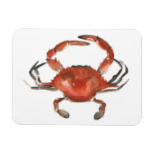 Waterverf krab - rood magneet (Horizontaal)
