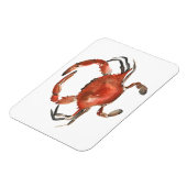 Waterverf krab - rood magneet (Linkerzijde)