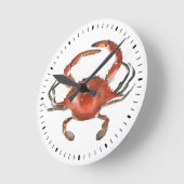 Waterverf krab - rood ronde klok (Hoek)
