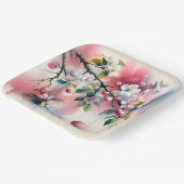 Waterverf Krabappelboom met hart Papieren Bordje (Gebogen)