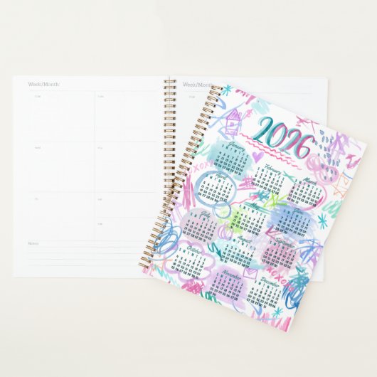 Waterverf krabbelkalender planner (Display)