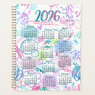 Waterverf krabbelkalender planner