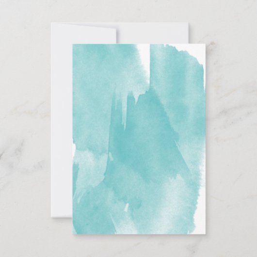 Waterverf krachtens de Zee Zeemeermin Birthday Par Kaart (Achterkant)