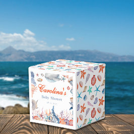 waterverf krachtens het baby shower van de zee bedankdoosjes