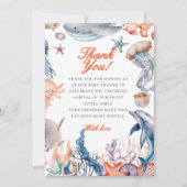 waterverf krachtens het baby shower van de zee bedankkaart (Voorkant)