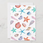 waterverf krachtens het baby shower van de zee bedankkaart (Achterkant)