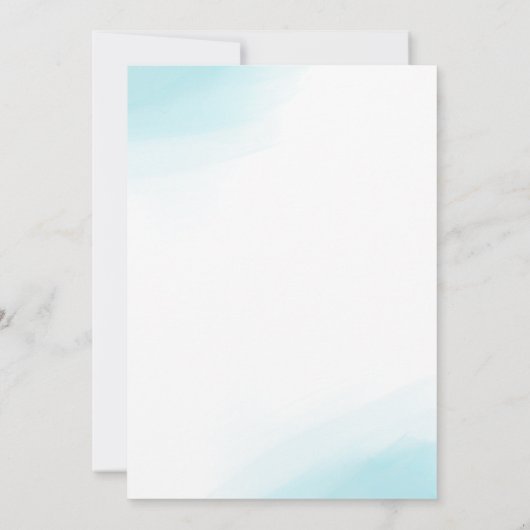 Waterverf krachtens het Zee Kinderen, uitnodiging (Achterkant)