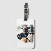 Waterverf krachtige Cane Corso hond Bagagelabel (Voorkant (verticaal))