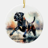 Waterverf krachtige Cane Corso hond Keramisch Ornament (Voorkant)