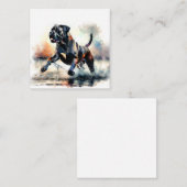 Waterverf krachtige Cane Corso hond Notitiekaartje (Voorkant / Achterkant)