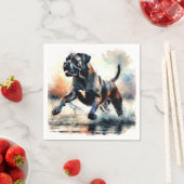 Waterverf krachtige Cane Corso hond Servet (Insitu)