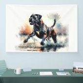 Waterverf krachtige Cane Corso hond Spandoek (Beurs)