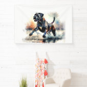 Waterverf krachtige Cane Corso hond Spandoek (Insitu)