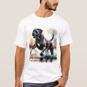 Waterverf krachtige Cane Corso hond T-shirt (Voorkant)
