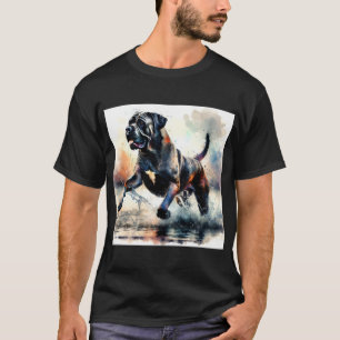 Waterverf krachtige Cane Corso hond T-shirt
