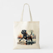 Waterverf krachtige Cane Corso hond Tote Bag (Achterkant)