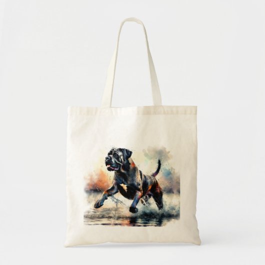 Waterverf krachtige Cane Corso hond Tote Bag (Voorkant)