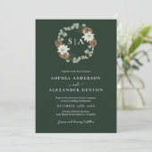 Waterverf krans, bos groen kaart (Staand voorkant)