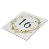 Waterverf Krans Custom House Nummer Bord Sign Tegeltje (Zijkant)