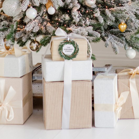 Waterverf krans elegant modern minimal ornament kaart