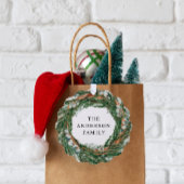 Waterverf krans elegant modern minimal ornament kaart