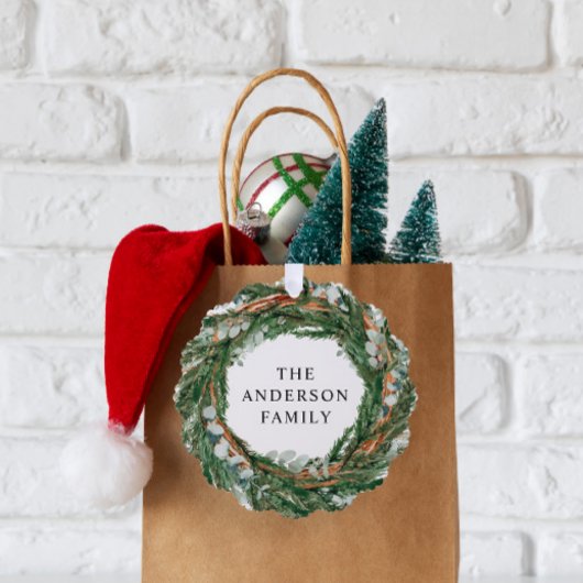 Waterverf krans elegant modern minimal ornament kaart