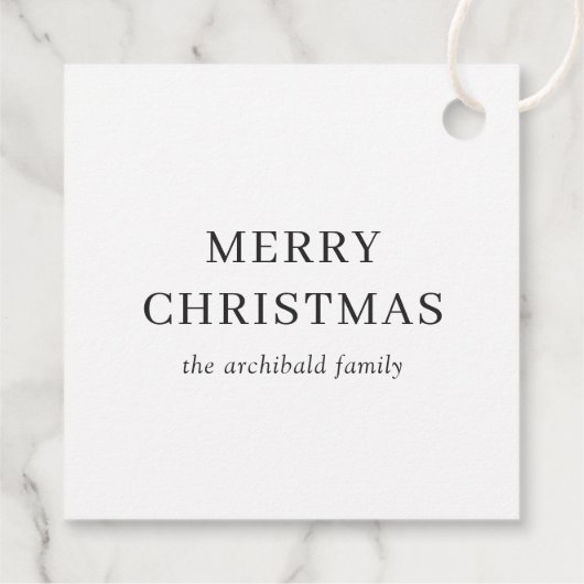 Waterverf Krans Foto Moderne Kerst Bedankjes Labels (Achterkant)