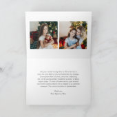 Waterverf Krans Foto Moderne Kerst Feestdagen Kaart (Binnen)