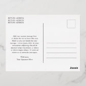 Waterverf Krans Foto Moderne Kerst Folie Feestdagen Briefkaart (Achterkant)