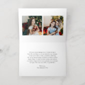 Waterverf Krans Foto Moderne Kerst Folie Feestdagenkaart (Binnenlaag)