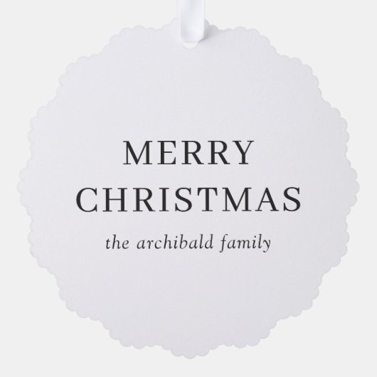 Waterverf Krans Foto Moderne Kerst Ornament Kaart (Achterkant)