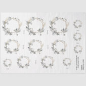 Waterverf Krans Greenery Foliage en bessen Tissuepapier (Voorkant)