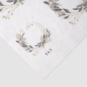 Waterverf krans groen en gebladerte tissuepapier (Detail)