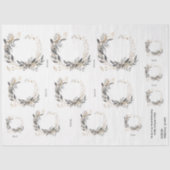 Waterverf krans groen en gebladerte tissuepapier (Voorkant)