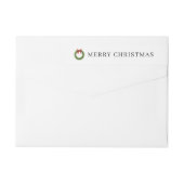 Waterverf Krans Modern kerstretour adres (Achterkant)