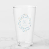 Waterverf krans - Monogram Glas (Achterkant)