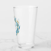 Waterverf krans - Monogram Glas (Links)