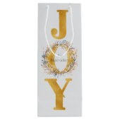 Waterverf Krans Notenkraker Kerst Wijn Cadeautas (Achterkant)