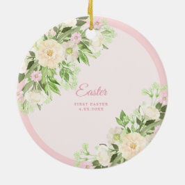 Waterverf krans Pasen Keramisch Ornament