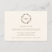 Waterverf Krans Receptie Kaart | takje (Voorkant)