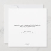 Waterverf Krans Rode ballen Custom logo Holiday Feestdagenkaart (Achterkant)