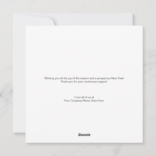 Waterverf Krans Rode ballen Custom logo Holiday Feestdagenkaart (Achterkant)