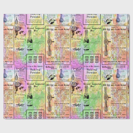 Waterverf Krant Cadeaupapier (Vlak)